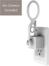 Adjustable Wall AC Outlet Mount Holder for Nest Cam Indoor Camera with USB Charger, 360 Ball Joint, White