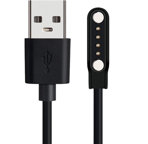 4 Pins Magnetic USB Charging Cable Replacement, Compatible with PTHTECHUS Smartwatch S1 S2 S7 S8 S9, GT88 G3 (Black)