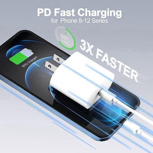 USB C Wall Charger 20W Power Adapter, Fast Charging for iPhone 15 Pro/15 Pro Max/15 Plus/14/13/12/11/XS/XR/X