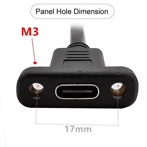 chenyang USB 3.1 Gen 2 10Gbps USB C Male to Female 90 Degree Right Angled Fast Charging Data Transfer Cable, 0.3M