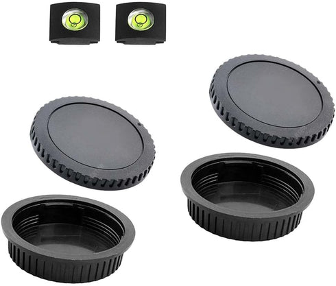 Front Body Cap and Rear Lens Cap Cover for Canon EOS EF/EF-S Lens for Rebel T7 T6 T5 T8i T7i T6i