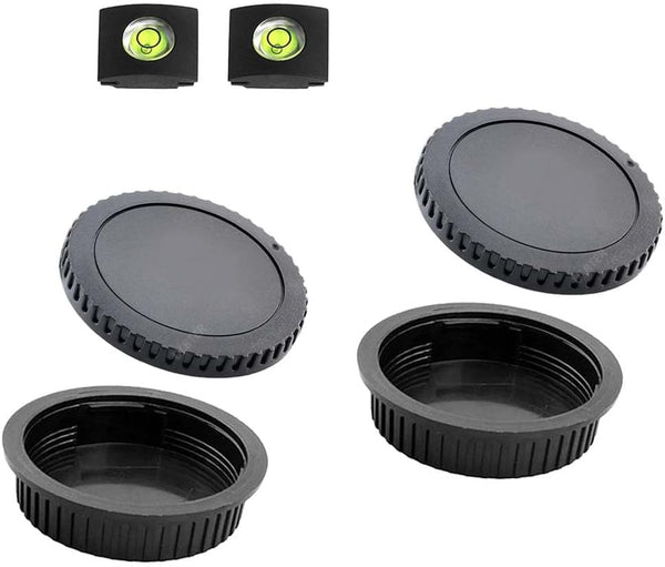 Front Body Cap and Rear Lens Cap Cover for Canon EOS EF/EF-S Lens for Rebel T7 T6 T5 T8i T7i T6i
