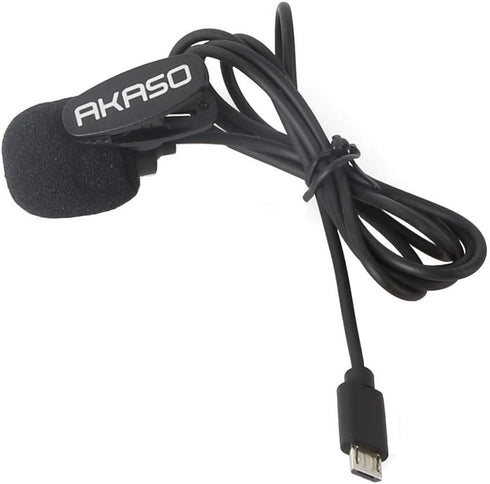 AKASO External Microphone for EK7000, Brave 4, Brave 7 LE, V50X, V50 Elite Action Cameras (Micro USB Port)