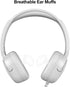 Kids Headphones for School, 3.5mm Jack Wired Headphones with Safe Volume Limiter, HD Stereo Sound On-Ear (White)