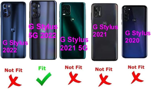 Replacement Single Sim Card Tray SD Slot Holder for Motorola Moto G Stylus (5G) 2022 XT2215 - Steel Blue