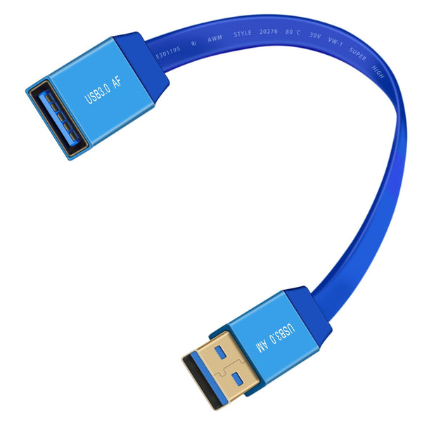 YINGAYOU USB 3.0 Extension Cable Flat 5Gbps Flat USB Male Female Extension Cable