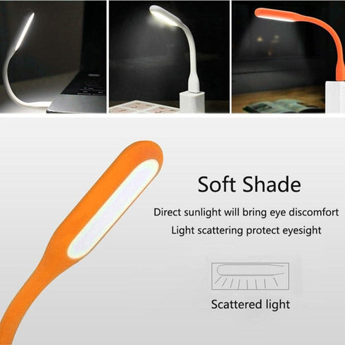 Flexible Mini USB LED Lamp Light, Portable Night Light Compatible for Power Bank, Laptop, Notebook, Reading, Computer
