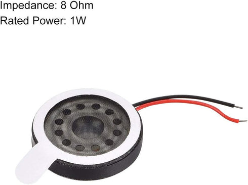 uxcell 1W 8 Ohm 16mm Dia Speaker with Wire for Electronic Projects, 4pcs