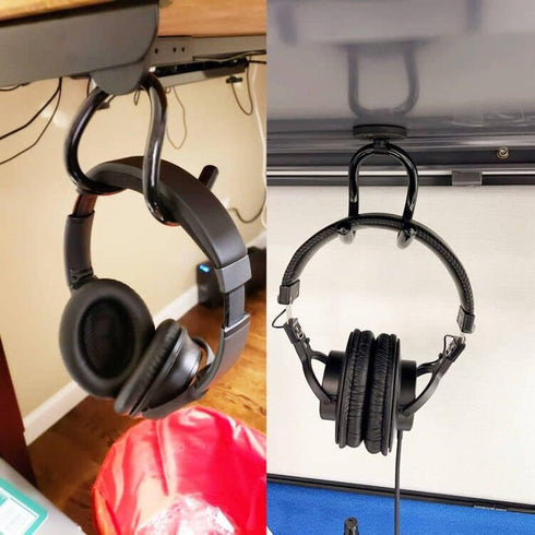 Adjustable Magnetic Headset Holder (up to 1 kg/2 lbs) - Perfect for Gaming & Computer Headphones - No Headsets Included.