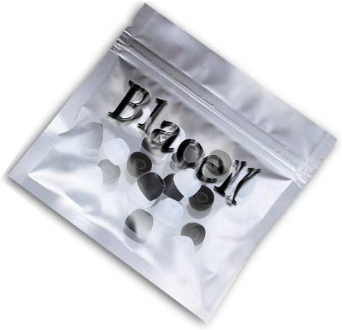 Blacell 20 10 10 Pcs Medium Silicone Earbud Cap Tip Cover Replacement - Black, Clear Title