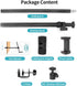 Overhead Camera Mount Desk Stand with 360° Adjustable Holding Arm, Flexible Phone Stand with Ballhead and Phone Mount