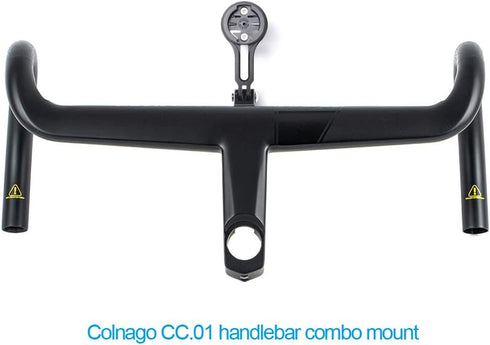 Out Front Bike Stem Handlebar Combo Mount for Garmin Edge, Wahoo, Bryton, Stages, Compatible with Colnago