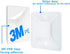 60 PCS 3/4" Zip Tie Mounts - Self Adhesive Cable Tie Anchors for Indoor Outdoor Cable Management (White, 60PCS-3/4INCH)