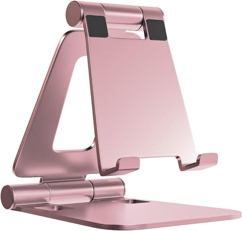 D & K Exclusives Cell Phone Stand for Desk Phone Holder Foldable Portable Adjustable Cradle Dock
