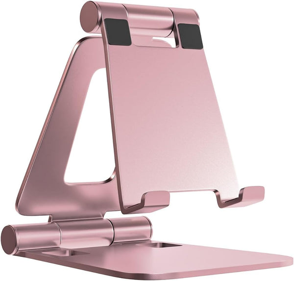 D & K Exclusives Cell Phone Stand for Desk Phone Holder Foldable Portable Adjustable Cradle Dock