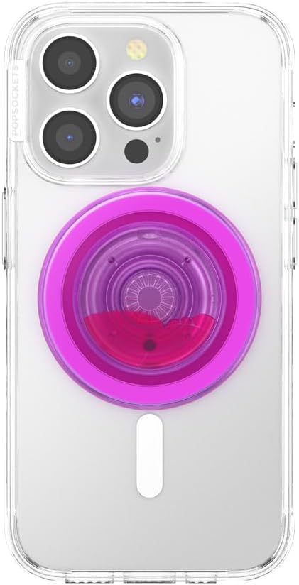 PopSockets Round Phone Grip Compatible with MagSafe, Adapter Ring Included, Wireless Charging Compatible Phone Holder