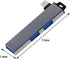 Tuygn USB3.0 1 USB3.0 2 USB2.0 Lightweight Hubs Adapter USB Splitter for Laptops PC with and Port Compactly