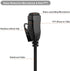 Walkie Talkie Earpiece Compatible with Motorola Single Wire Headphone Mic Earhook Headsets 2.5mm+3.5mm