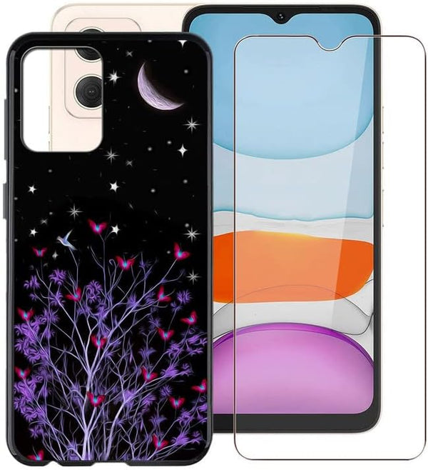 Umidigi G2 Phone Case (6.52") with 1 X Tempered Glass Screen Protector, Ultra Thin Shockproof Soft Silicone TPU Bumper