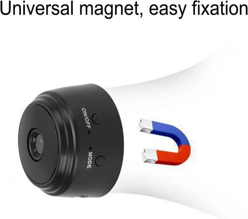 Security Camera, Intelligent Night IP Remote Monitor with Magnet Bracket, 90 Degree Wide Angle Lens for Home