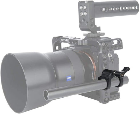 NICEYRIG 15mm Rod Clamp - Single Rod Holder for 15mm Rail Support System, EVF Mount, LED Light, Microphone