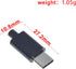 20Set USB 3.1 Type C Male Connector 24 Pin, 10Set Black + 10Set White, Welding Data Line Interface