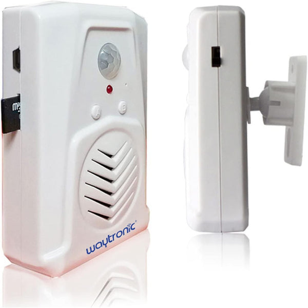 Microsound Mini PIR Motion Sensor Activated Voice Reminder, Multiple Recorded Sounds Player for Shop Store Factory