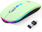 HOTLIFE Wireless Mouse - Slim Rechargeable Bluetooth Mouse, Ergonomic Design, Noiseless with USB Receiver