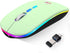 HOTLIFE Wireless Mouse - Slim Rechargeable Bluetooth Mouse, Ergonomic Design, Noiseless with USB Receiver