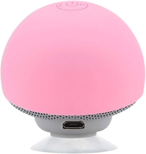 Mini Bluetooth Mushroom Speaker, 5V 3W Wireless Audio Speaker with Suction Cup, Mushroom Design