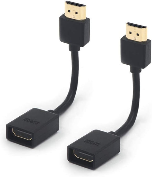 VCE 2-Pack HDMI Male to Female Swivel Adapter, Gold Plated Converter for Google Chrome Cast, Roku Streaming Stick