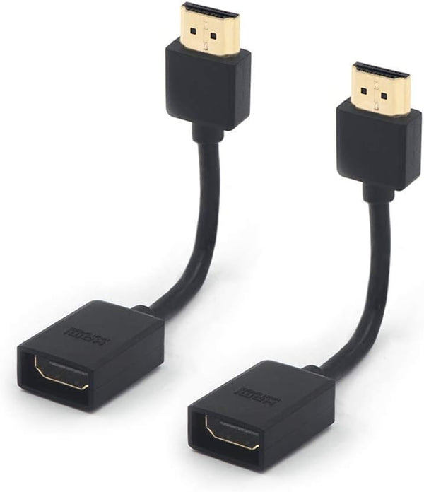 VCE 2-Pack HDMI Male to Female Swivel Adapter, Gold Plated Converter for Google Chrome Cast, Roku Streaming Stick