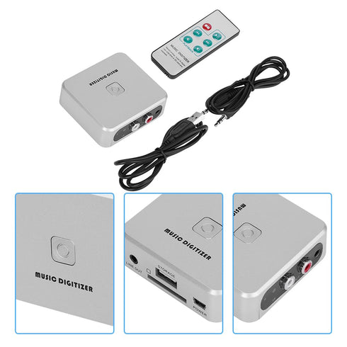 MP3 Cassette Music Digitizer Analog to Converter, Records Tapes Audio Converter Tape Storage Conversion Stereo Sound