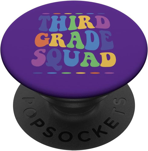 3rd Grade Squad Third Crew Teachers Students Back To School PopSockets Standard PopGrip