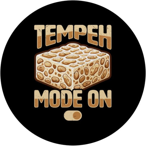 Tempeh Tofu Soy Bean Vegan Vegetarian Veggie Tempeh Eater Food Lover Design For Veggie Fans PopSockets Adhesive PopGrip