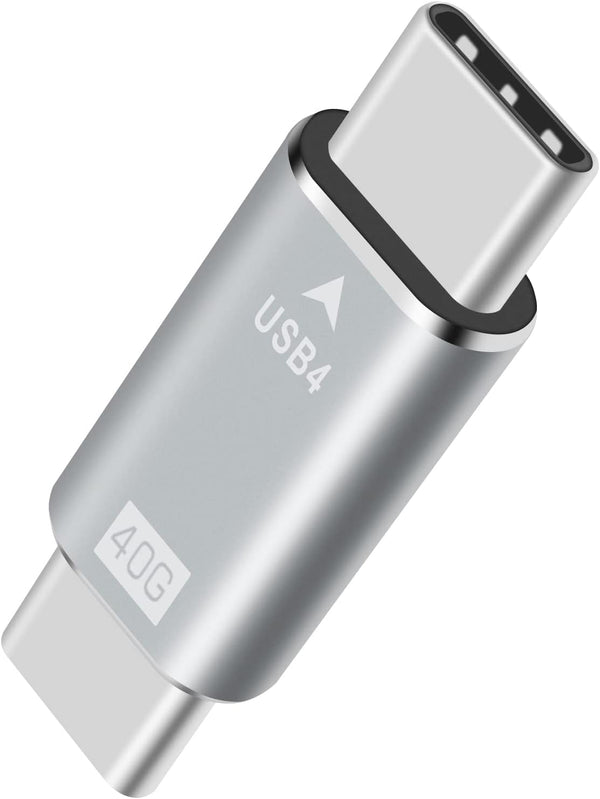 Duttek USB C Male to Male Adapter, 40Gbps Type C Full Featured Adapter for Thunderbolt 3/4, USB3.1, USB2.0