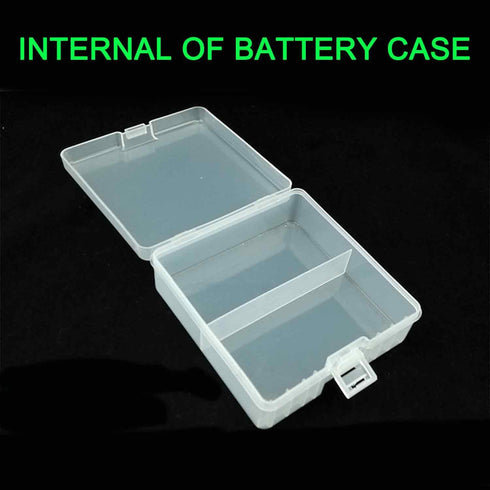 Fielect 100 x AA Battery Storage Case Holder, Transparent Organizer Box