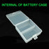 Fielect 100 x AA Battery Storage Case Holder, Transparent Organizer Box