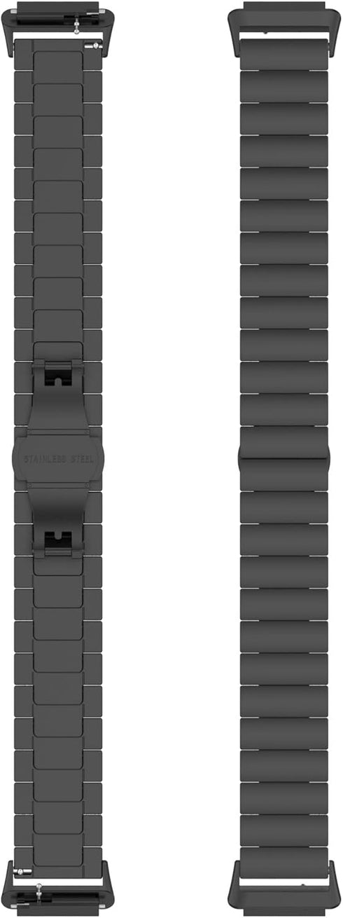 Metal Watch Band Solid Stainless Steel Link Wristband for Amzhero Runfit D26/FITVII Slim Fitness Tracker 1.47 inch
