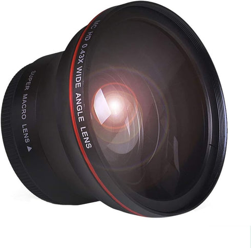 Tectra 58MM 0.43x Professional HD Wide Angle Lens (Macro Portion) for Canon Rebel