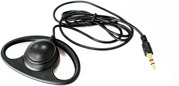 Single Side D Shape Earphone, Listen Only 3.5mm Hook Earbud for Simultaneous Interpretation (1 Pack)
