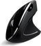 Perixx PERIMICE-813B Bluetooth Vertical Mouse, Wireless 3-in-1 Multi-Device Technology, Black, Right Handed with Carry