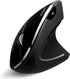 Perixx PERIMICE-813B Bluetooth Vertical Mouse, Wireless 3-in-1 Multi-Device Technology, Black, Right Handed with Carry