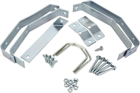 Skywalker 8” Heavy-Duty Wall Mount Pair for TV Antenna Mast | (2) Brackets with Lag Bolts