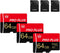 Bliksem 3 Pack Memory Card 64GB with Adapter, High Speed TF Card, UHS-I