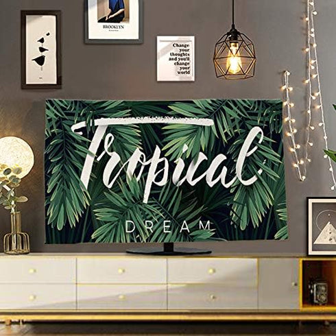 TV Dust Cover for 32"-70" Inches Indoor TV, Landscape Printed Dust-Proof Protector for LCD, LED, Plasma Flat Screen. High Definition Thickened Art Printing Dust Proof Protect TV Cover (42'', 03)