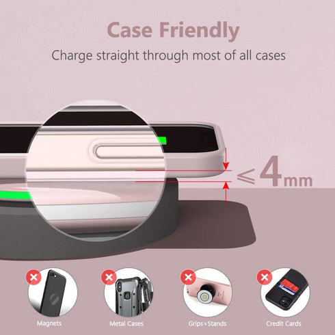 Yootech Wireless Charger, 10W Max Fast Charging Pad for iPhone 15/15 Plus/15 Pro Max/14/13/SE 2022/12/11/X