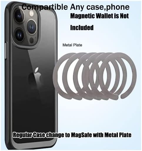 6 PCS Adhesive Metal Ring Stickers for Phone Case, Magsafe Sticker Case Thin Converter for iPhone 12/13/14