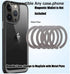 6 PCS Adhesive Metal Ring Stickers for Phone Case, Magsafe Sticker Case Thin Converter for iPhone 12/13/14