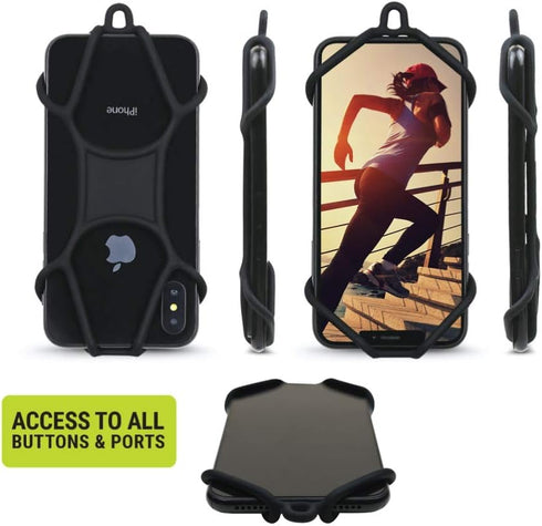 Gear Beast Universal Phone Lanyard Holder, Silicone Neck Strap and Ring Grip for Cell Phones